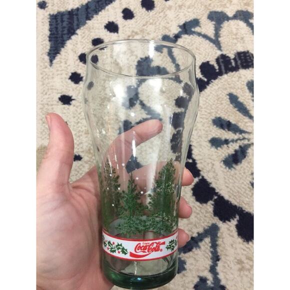 Collectible Christmas Coca Cola Glad Holly Trees Snow Great Condition Look 6” - Picture 5 of 5